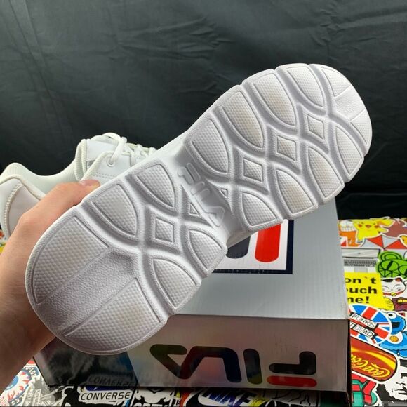 Fila Fulcrum All White Runners Size 10 Mens - Picture 3 of 11